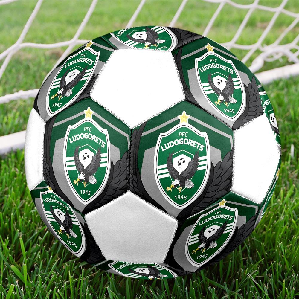 1 шт. PFC Ludogorets размер 5 футбольный мяч ПрагаФутзальный мяч Цветной Для всех возрастов Машинная строчка ПВХ Готов к соревнованиям Прочный Высокий отскок