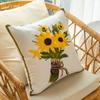 Подушка в стиле INS Квадратная наволочка Наволочка для декоративной подушки Подсолнух Подушка-плед Для гостиной/офиса