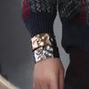 Europe American Style Wide Open Bangle Metal Exaggerated Bracelet Simple Cuff Bangles  Girls