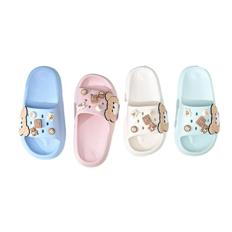 Удобные мультяшные детские тапочки для мальчиков и девочек с нескользящей подошвой и мягкой подошвой из ЭВА различных цветов и размеров для лета