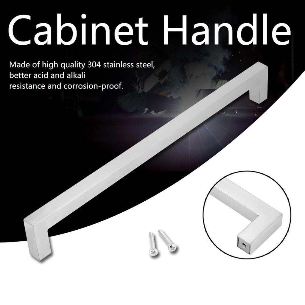 12 мм 304 нержавеющая сталь серебристая ручка для шкафа простой стиль мебель дверной аксессуар(288мм)