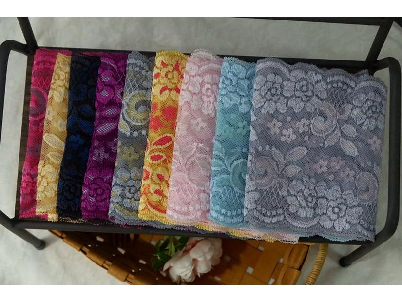 Двухцветная эластичная кружевная тесьма для DIY одежды и аксессуаров