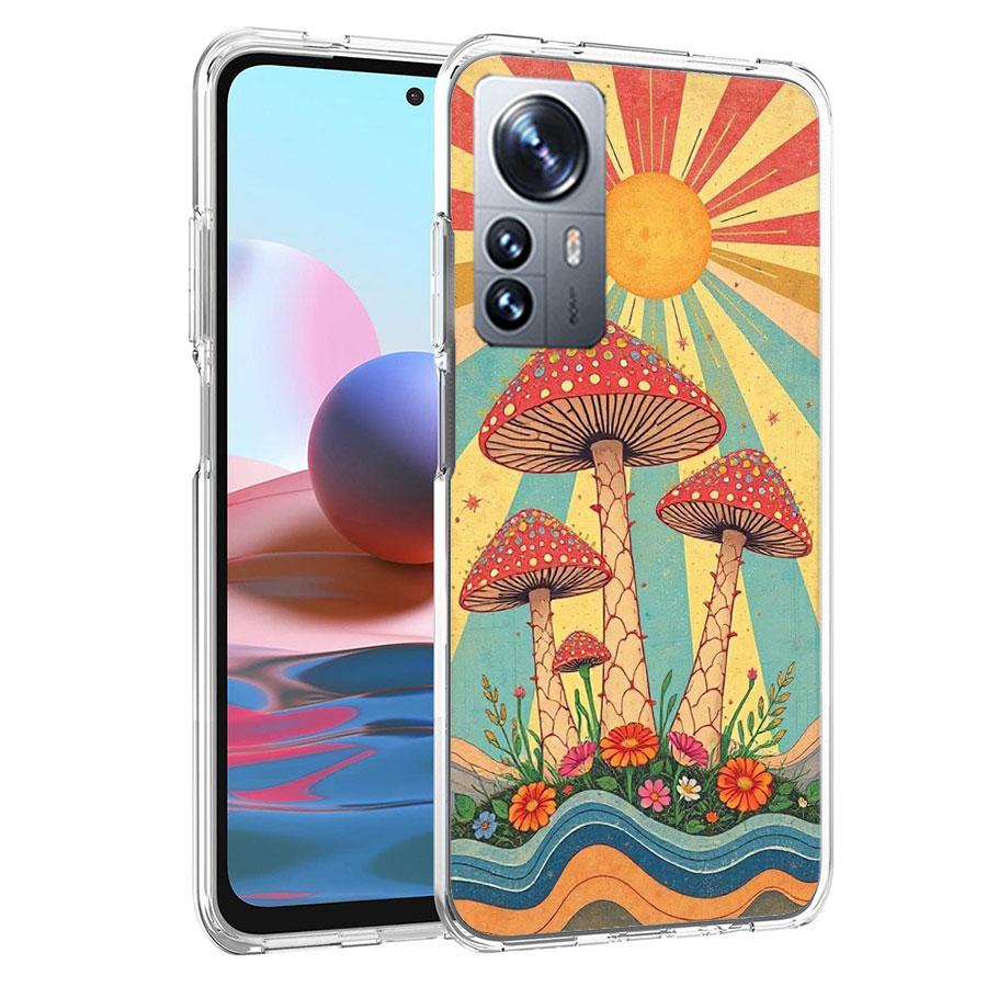 Чехол для телефона Boho Hippy Mushroom Sunrise для Redmi Note 15 Pro 5G 14 13 12 Pro Plus 11 11T 11E 11S 10 Pro 10S 9 9S Чехол Cell Clea