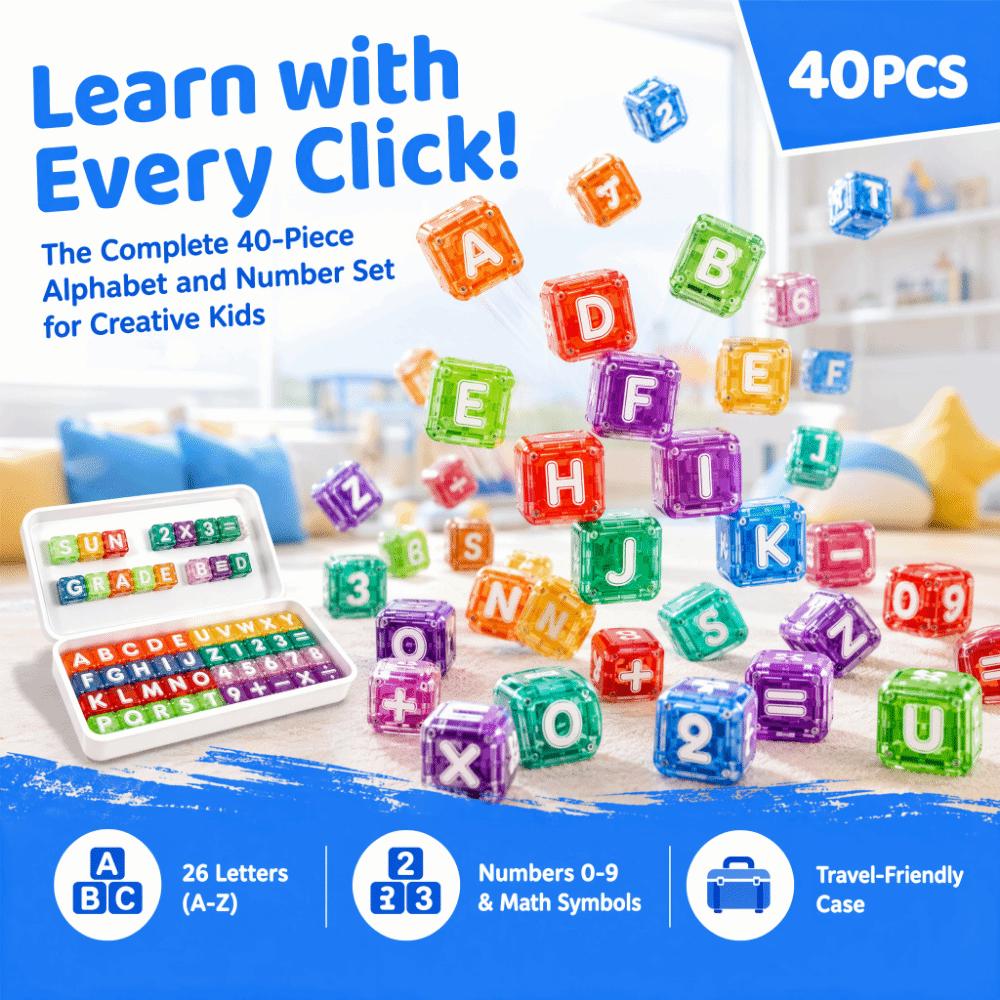Letters and Numbers Arithmetic Toy Mini Letter Number Blocks Tabletop Game Children