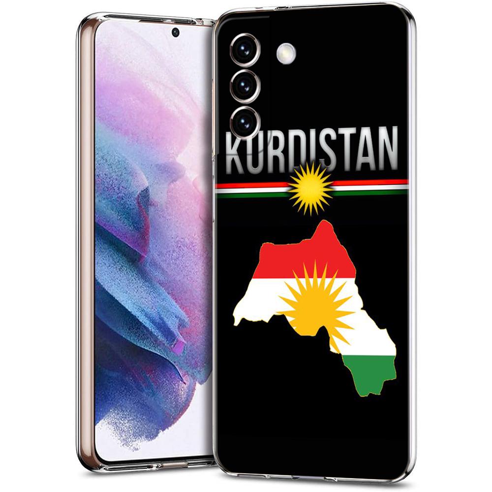Чехол для телефона с флагом Курдистана для Samsung Galaxy S23 S20 FE S22 S21 Ultra M21 M22 M32 S10 S10E S9 S8 Plus 5G Прозрачный корпус