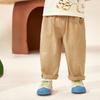 Весна и осень Новые детские свободные универсальные повседневные тканые брюки