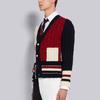 THOM BROWNE Sweaters Men's Red V-neck Moderate Cardigan MKC357F-Y1502-960