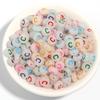 100Pcs/Lot 7mm Acrylic Luminous Beads Translucent Colorful Letter A-Z Flat Round Beads Diy Fashion Bracelet Necklace  Jewelry