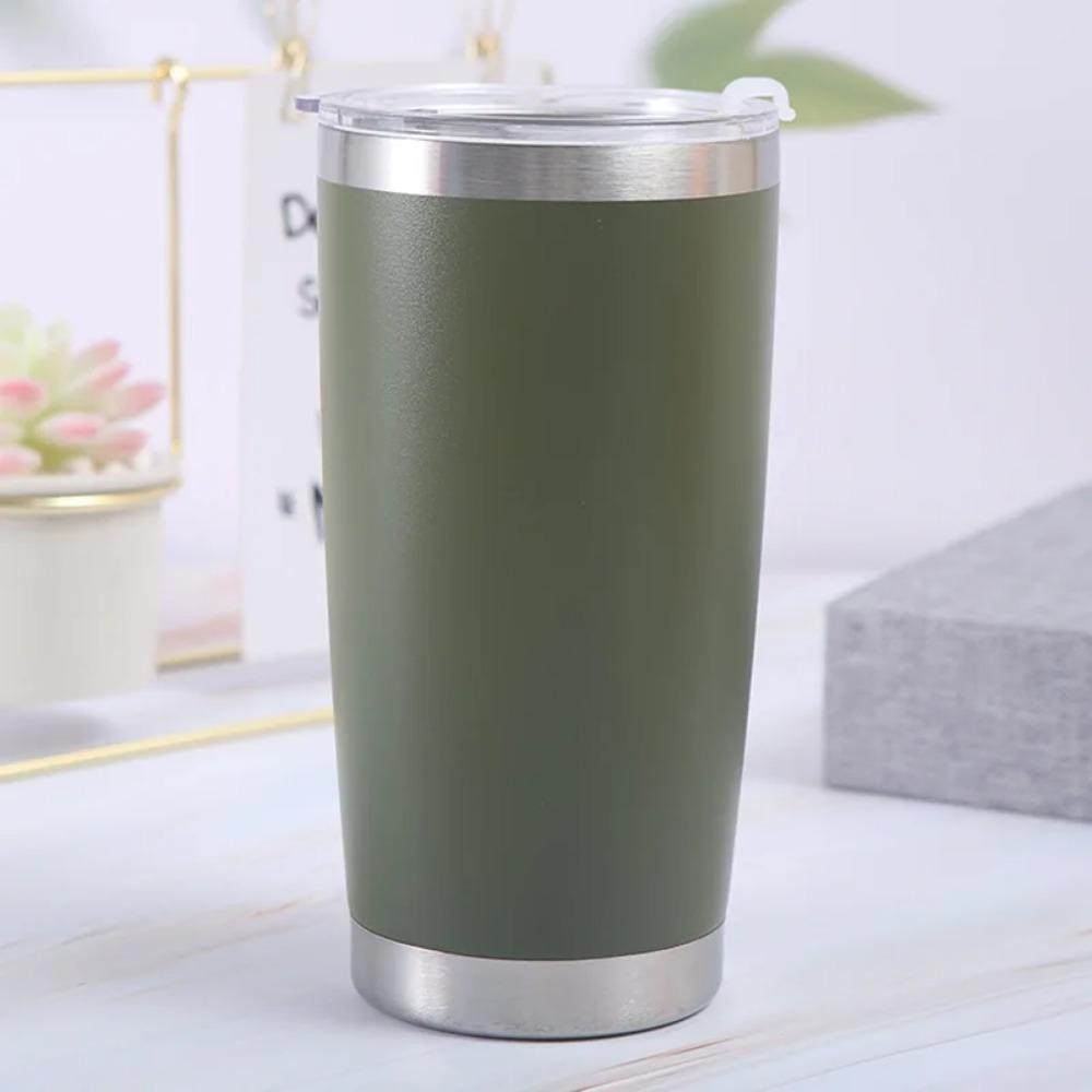 Кружка из нержавеющей стали с крышкой поддерживает DIY-кастомизацию, дорожная кружка, портативная, для холодных и горячих напитков, автомобильная кружка для кофе, чашка для молока, чашка для воды
