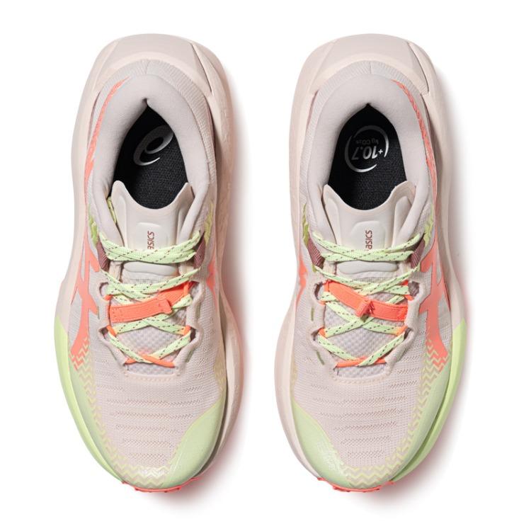 Women's Sneakers ASICS TRABUCO MAX 5 Trail Running Shoes Women's Low Top Ecru Orange
