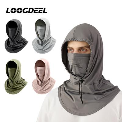 Прочные и безопасные шарфы для скалолазания Loogeel, банданы, дышащие кепки для защиты от солнца, летние маски-капюшоны из ледяного шелка для активного отдыха, пешего туризма