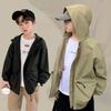 Boys Windbreak Jackets Spring Kids Zipper Warm Tracksuit Coats Autumn Children's Clothing Teen Hooded Outerwear 4-14 Years