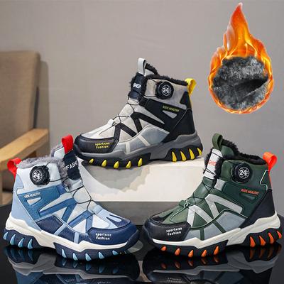 Зимние ботинки для девочек, детская хлопковая обувь, спортивная обувь, водонепроницаемая, плюс бархат, теплая, сверхлегкая, для мальчиков, зимняя спортивная обувь