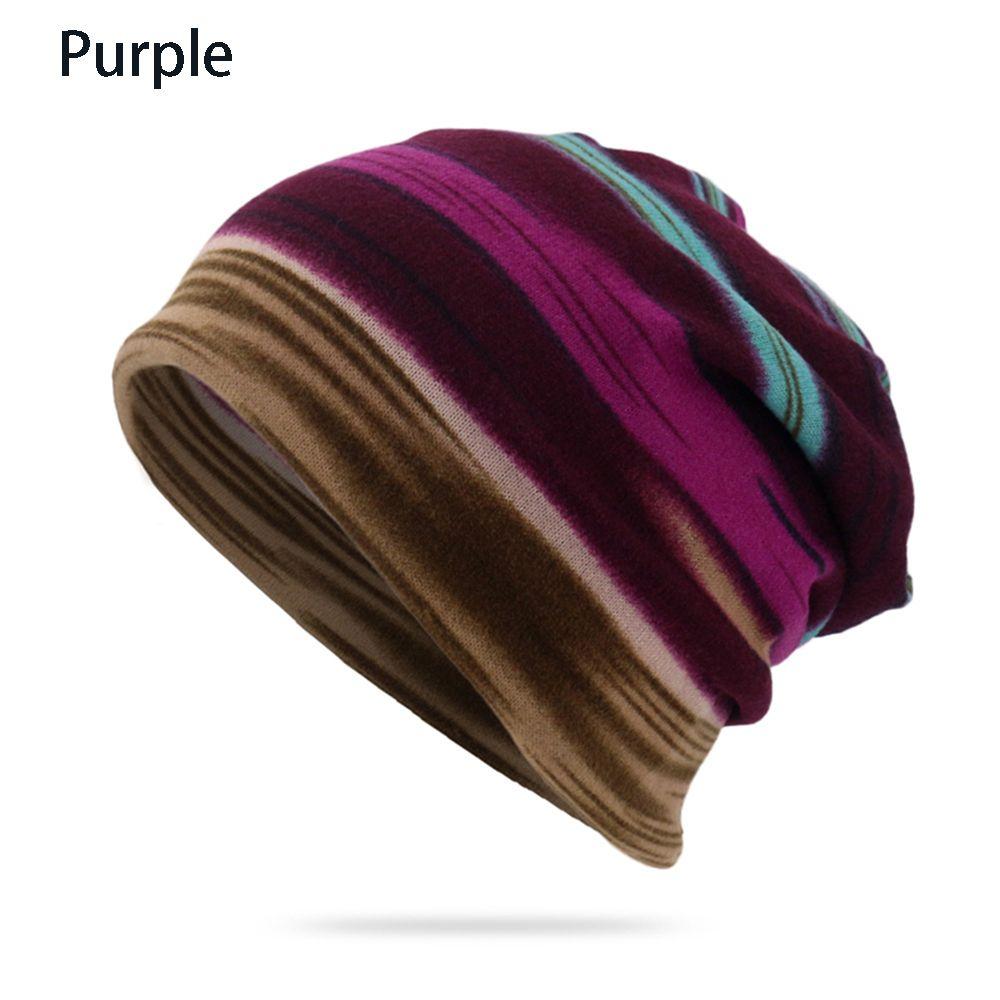 Korean Version Hedging Cap Multifunction Casual Stripe Print Turban Hat Hat