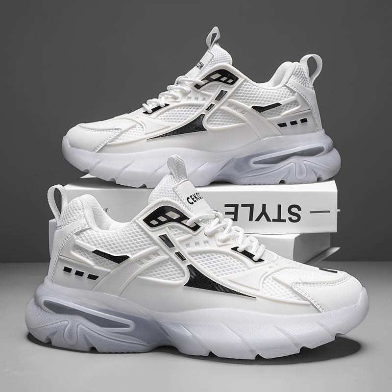 Fashion Men Sneakers New Casual Sneakers Men's Platform Thick Soled Anti Slip Comfortable Running Fashion Brand Versatile Trendy Shoes