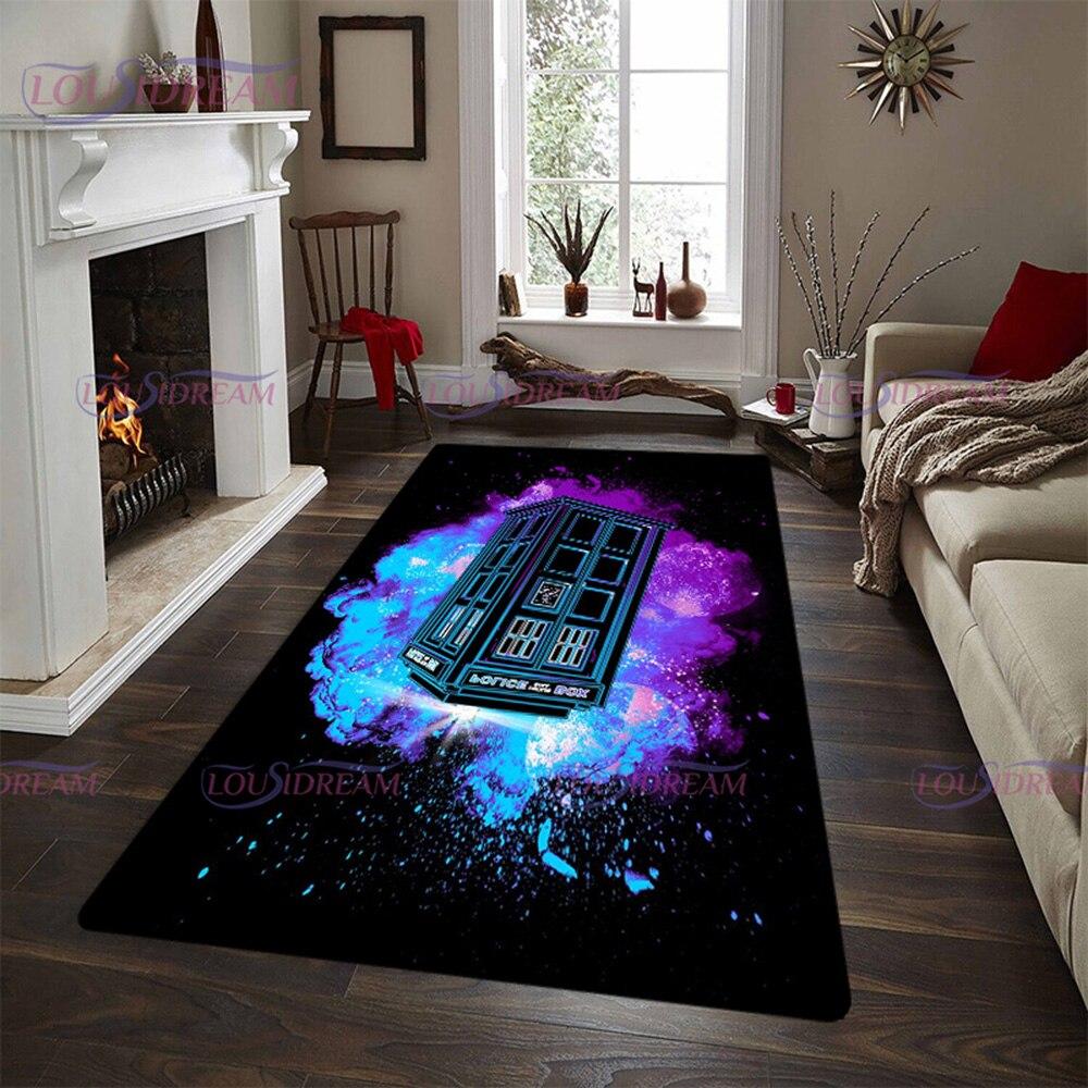 Тайный доктор. Коврик из серии «Доктор ТВ» для спальни, 3D ТАРДИС с принтом, большой ковер для зала, напольный ковер для гостиной, ковер для комнаты, декор