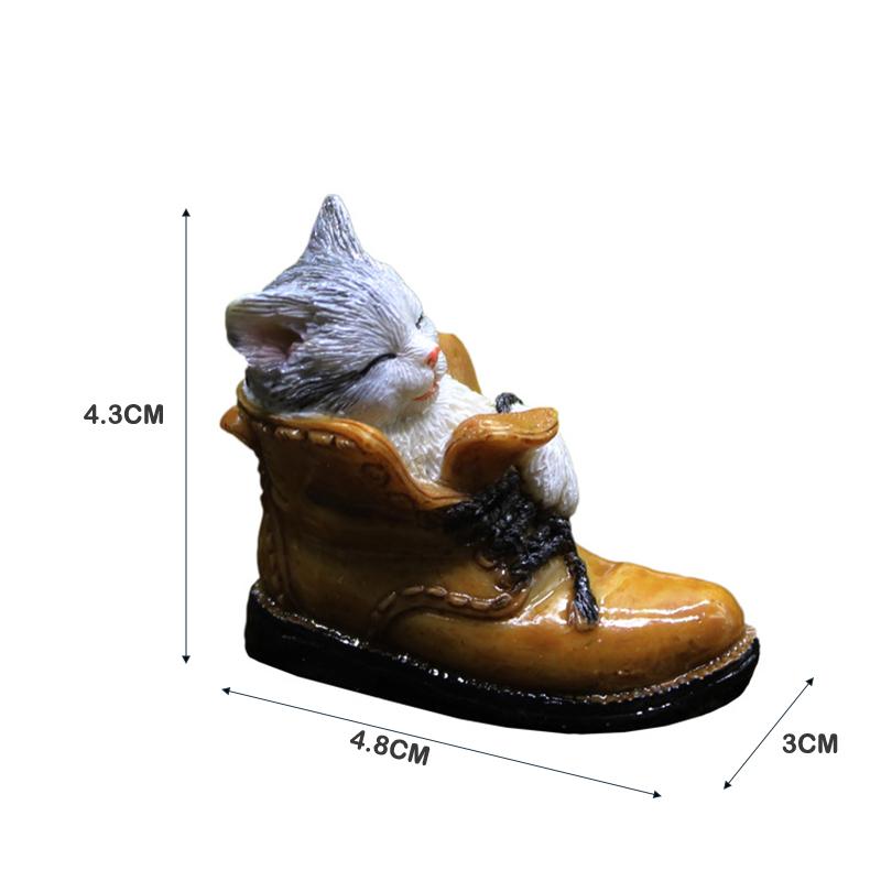 Hairless Cat Animal Model Children Kids Gift Miniature Buddha Cat Figurine Doll Toys Home Decor Cat Meditate Figurines