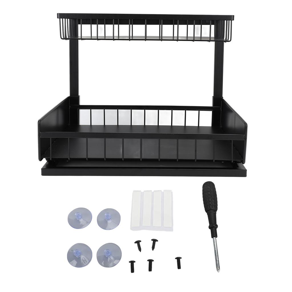 Органайзер под раковиной, съемный двухслойный металлический выдвижной шкаф, органайзер для выдвижной полки под раковину