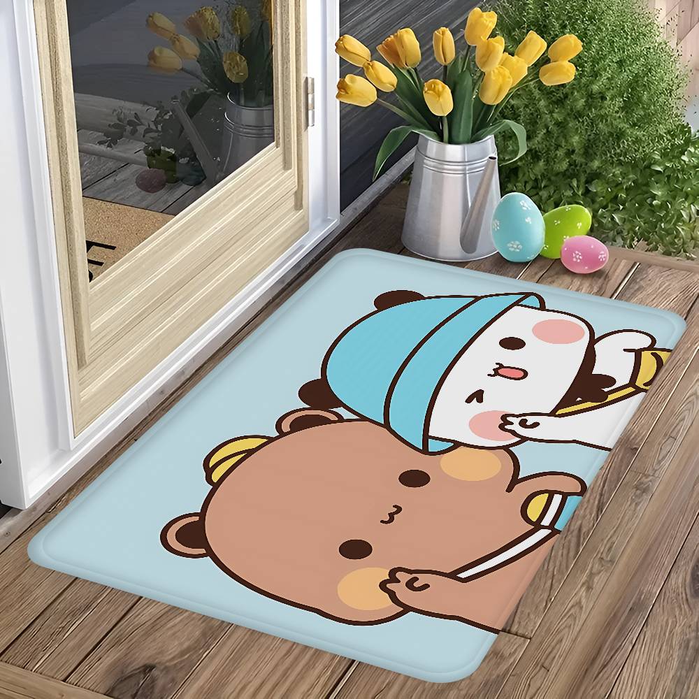 1Pc Bubu And Dudu Cute Cartoon Bathroom Mat Anti-slip Absorb Water Long Strip Cushion Bedroon Mat Welcome Doormat