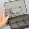 Large Capacity with Buckled Sketch Pencil Case Handle Double-deck Stationery Case Dustproof Plastic Desktop Storage Box Draw