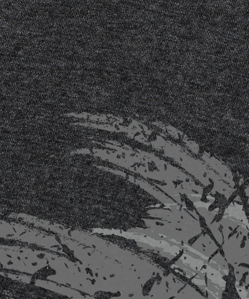 CHICKS Scratch Ribbon Long Sleeve T-Shirt Charcoal