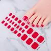 Semi-cured Gel Nail Stickers Solid Color Toe Gel Nail Stickers Light Therapy Nail Polish Glue Nail Stickers