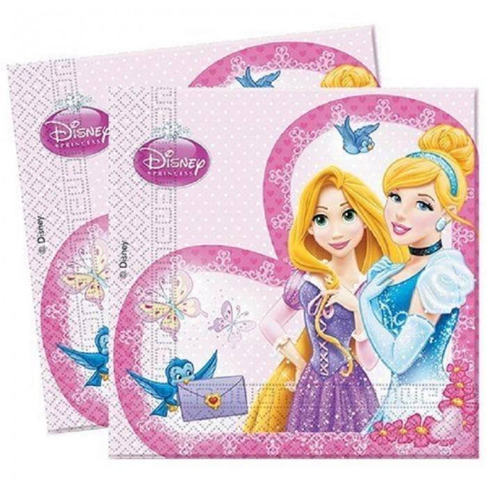 Disney Princess Бумажные одноразовые салфетки (Пакет из 20)
