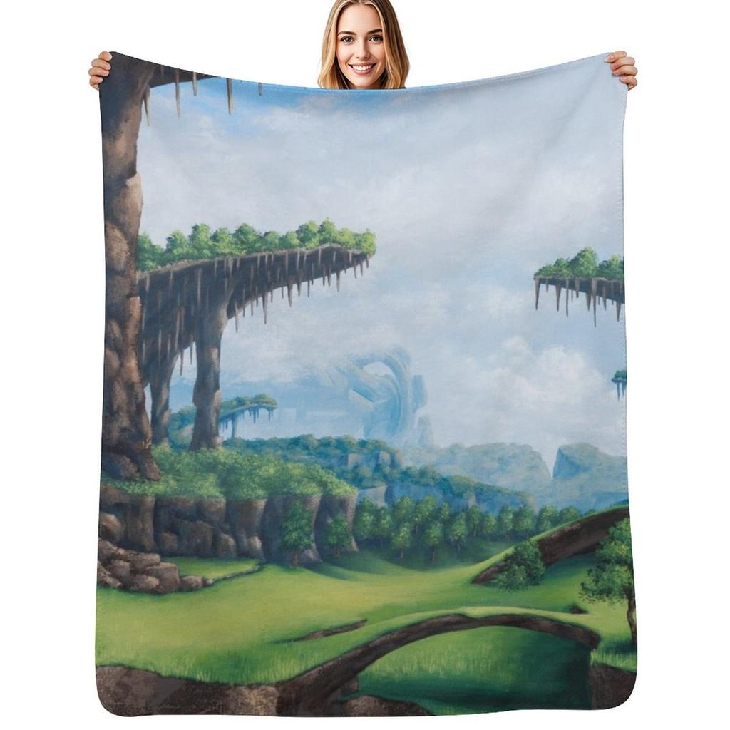 Pastoral Plains Throw Blanket Outdoor Soft Blanket for Picnic Beach Camping