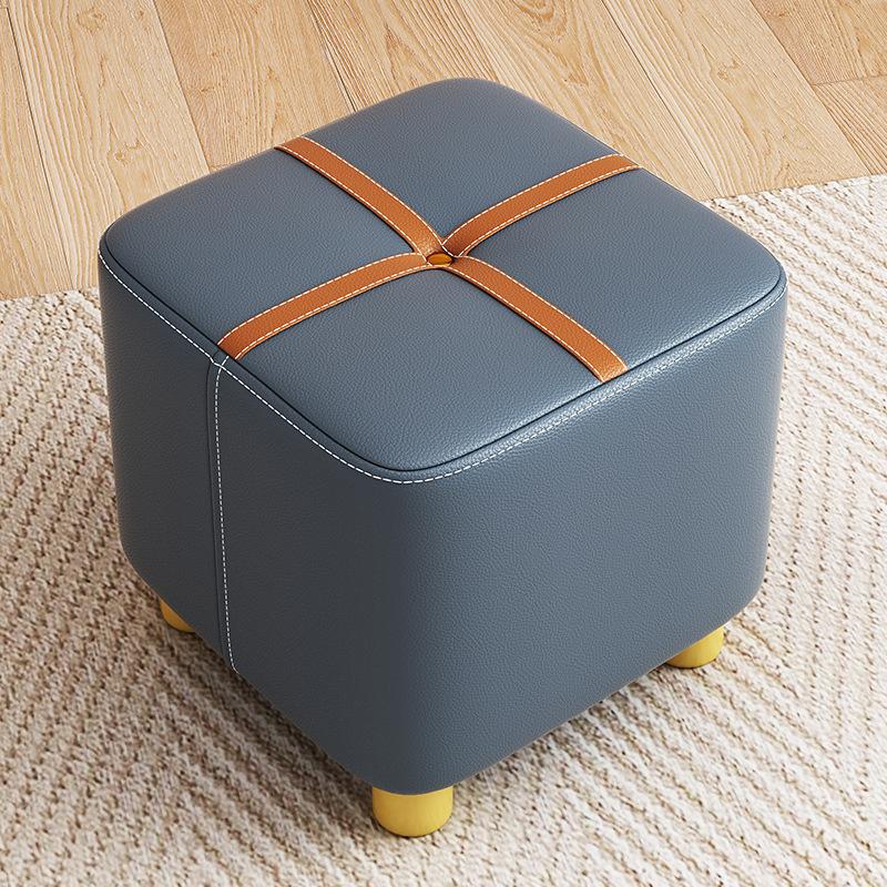 Маленький табурет для дома, низкий табурет для гостиной, диван, простая подставка для ног, простой журнальный столик, легкий роскошный кожаный табурет для сменной обуви