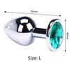 Gem Crystal Jewelry Round Anal Plug Sex Toy Metal Stainless Steel Butt Small Tail Gay And Lesbian Couples Smooth Dildo Anal