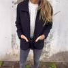 Women's Single-sided Tweed Fall and Winter Lapel Knit Zipper Casual Jacket
