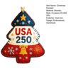 Handmade Felt Christmas Tree Ornament Us 250th Anniversary Felt Ornament Embroidery Xmas Tree Decoration