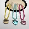 Imitation Pearl Mini Bag Necklace Colorful Party Jewelry New Design Beaded Necklace