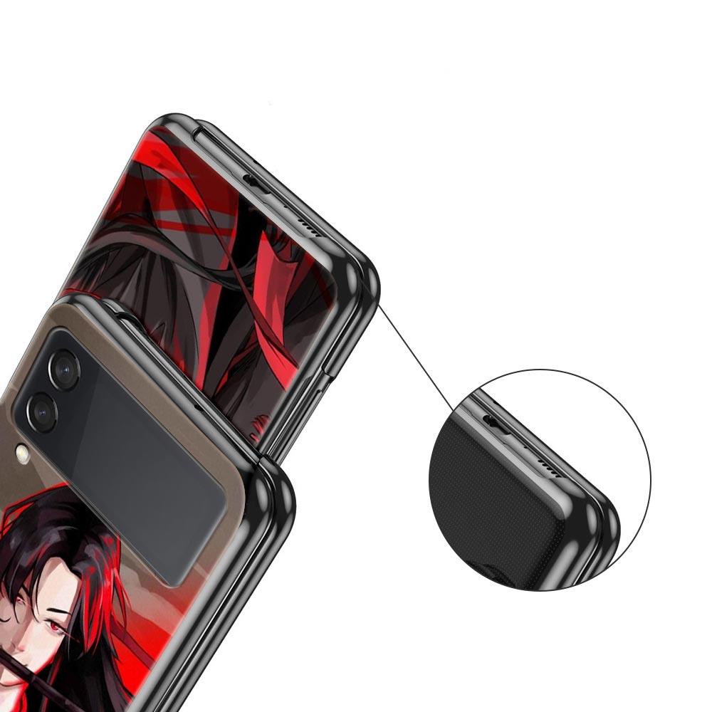 Чехол для телефона MDZS Anime Mo Dao Zu Shi Wei Wuxian для Samsung Galaxy Z Flip 3 4 5, черный, складной, жесткий, защитный чехол для ПК