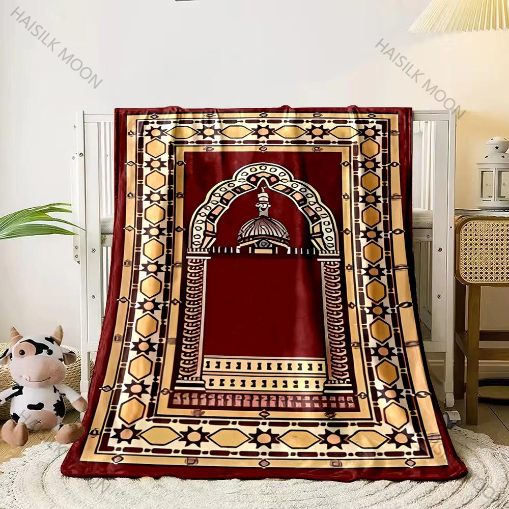 Muslim Prayer Blanket Super Comfortable and Soft Lesser Bairam Gift Blanket Fashion Bed Sofa Fashionable Leisure Picnic Blanket