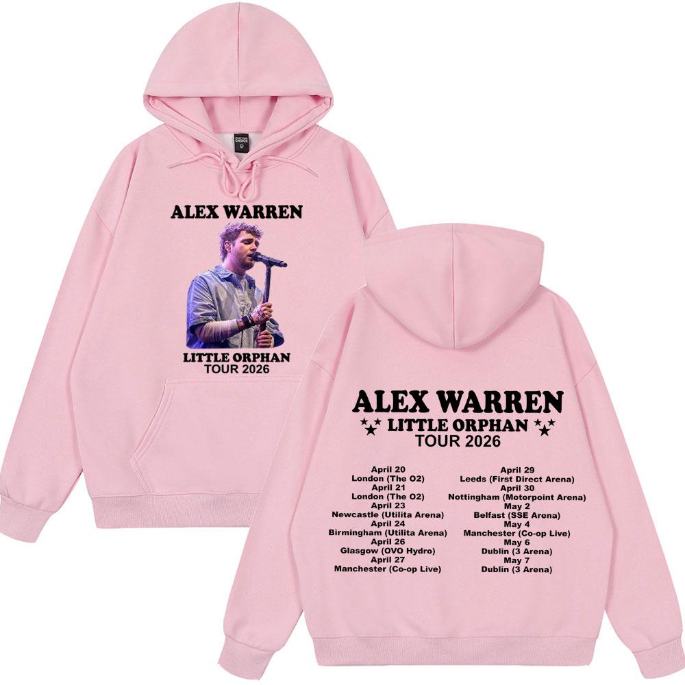 Singer Alex Warren Tour Print Hoodie Men Women Fashion Sweatshirts Long Sleeves Loose Casual Oversized Hip-hop Pullover