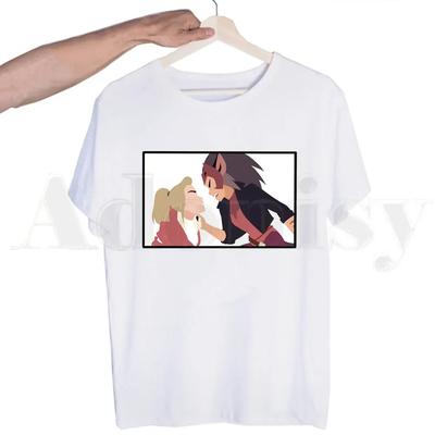 Adora Catra Love She Ra И Кэтра Мультяшный Арт Футболки Мужская Мода Летние Футболки Футболка Топ Футболки Уличная Одежда Харадзюку Смешные