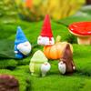 Resin Mini Gnome Figurines Mushroom Pumpkin Desktop Knick-knack Garden Elf  Easter Christmas