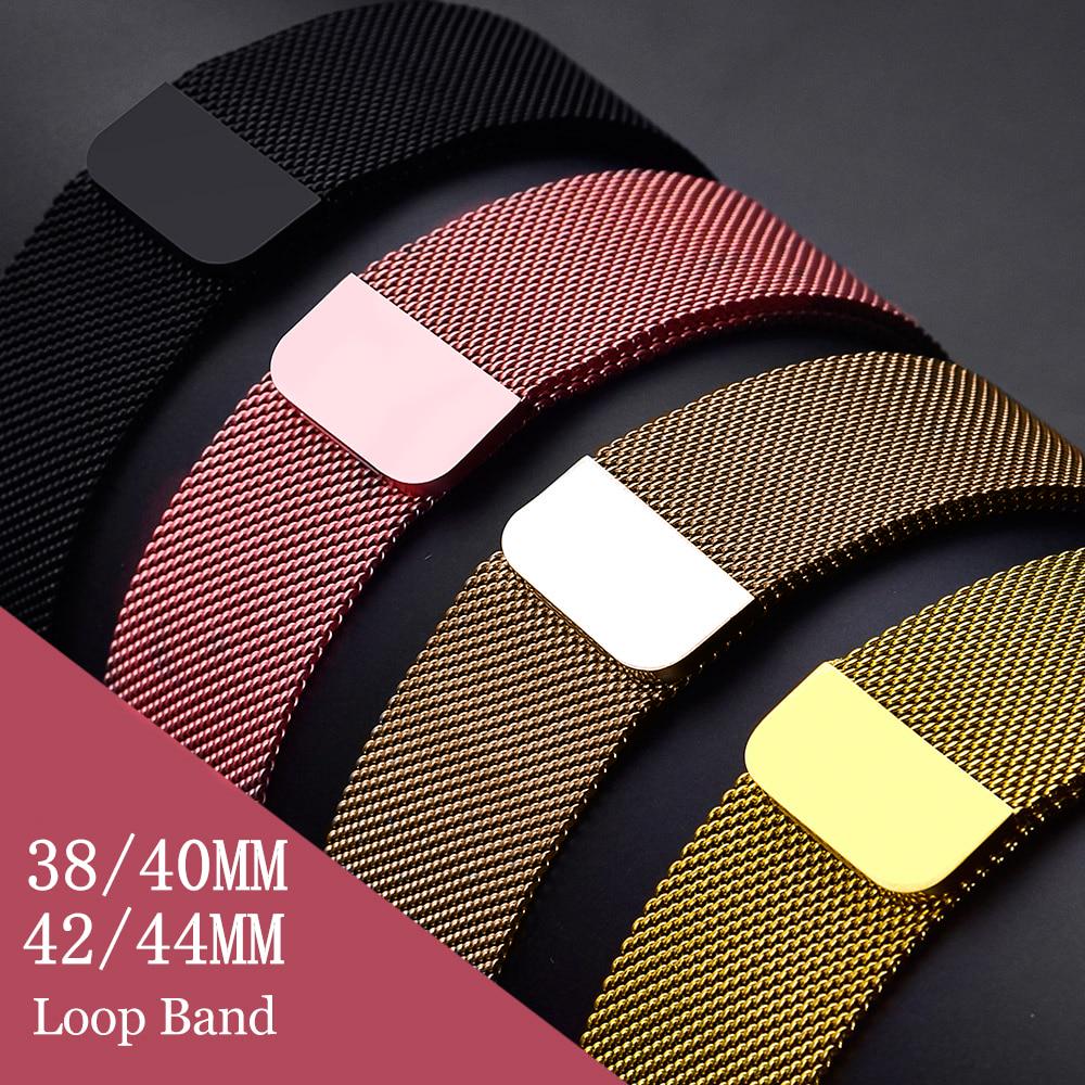 Milanese Loop For Apple Watch Strap 38-42mm Iwatch 5/4/3/2/1Stainless Steel Chain Bracelet Wristband