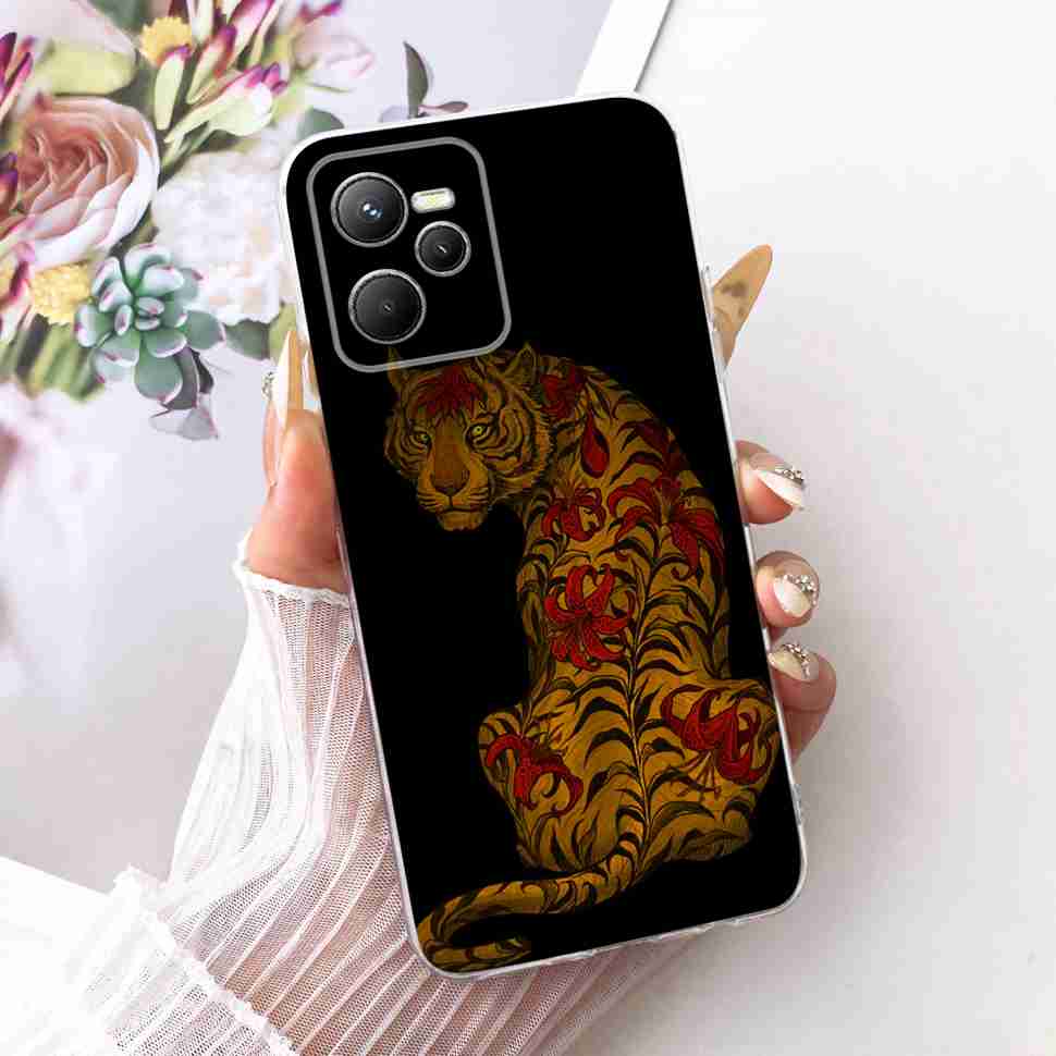 Для Realme C 35 C35 Чехол 2022 Золотой Дракон Чехол Мягкий Силикон Fundas Для Realme Narzo 50A Prime RealmeC35 Чехол для Телефона Сумки