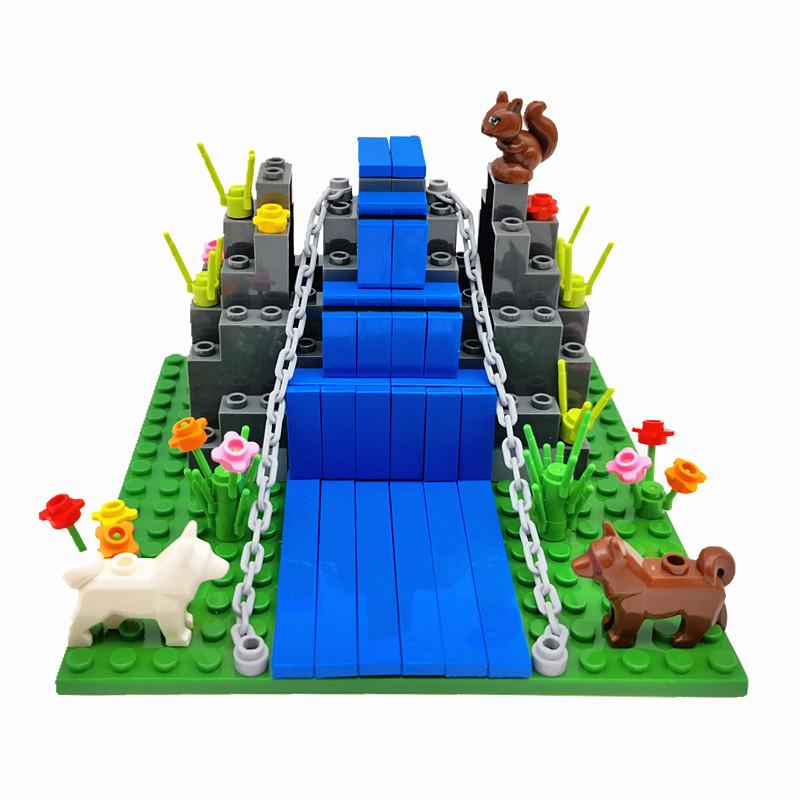 Farm Sunflowers Trees Bricks Blocks for Children MOC City Building Toys Animals Acc Bloques Compatible Classic Mini Blocks Parts