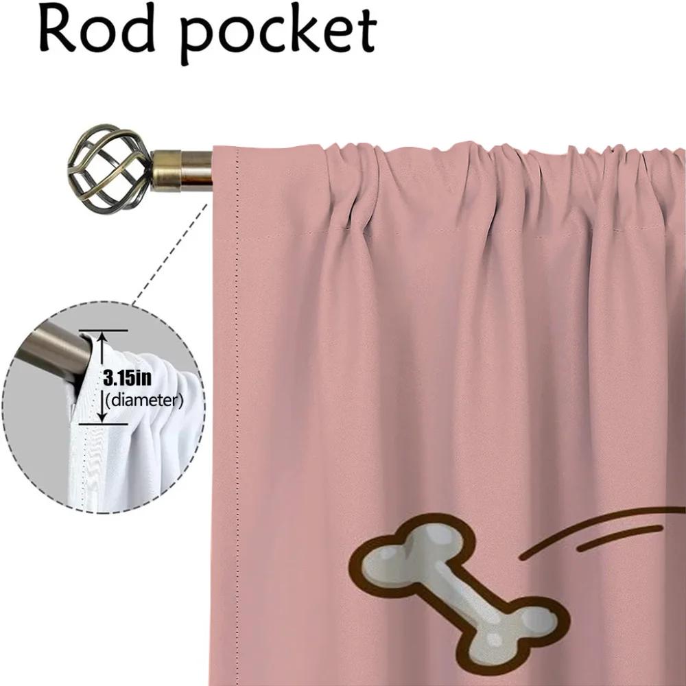 C-Corgi Butt Anti-mosquito Curtains for Living Room Shades Window Curtain Tulle for Bedroom Halloween Decoration Partition Child