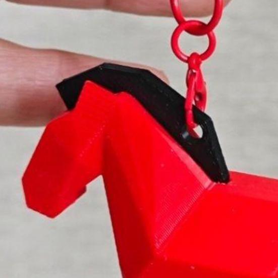 1/2 шт. Геометрический брелок-лошадь 3D-печатный брелок-лошадь Подвесное украшение Брелок для сумки-кошелька Китайский год Лошади Новогодний подарок