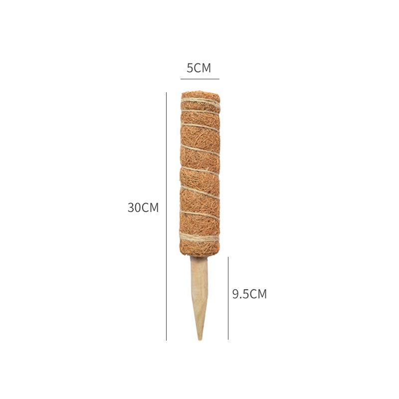 1pc Plant Vine Traction Climbing Post Natural Coconut Palm Rod Can Be Freely Combined with Splicing Garden Pillar