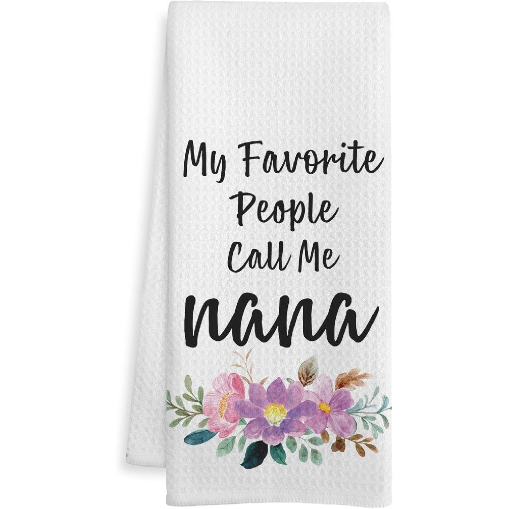 Nana Gifts Kitchen Towels, Nana Grandmother Gifts for Birthday Dish Tea Towels for Kitchen, Grandma Gifts Decorative Hand Towel, 16x24 Inch
