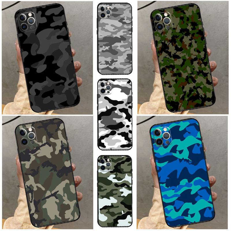Green Camouflage Case For Realme 11 12 13 14 Pro Plus C53 C55 C51 C25 C63 C61 C65 C67 C71 C75 GT6 GT7 15 Pro