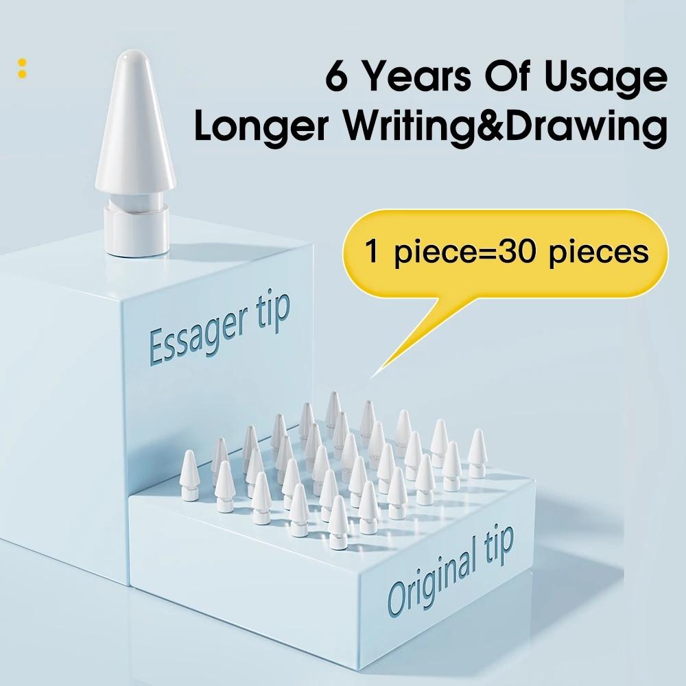 Essager Набор из 6 насадок для карандашей Apple Pencil 1-го и 2-го поколения, сменные насадки для Apple Pencil 2