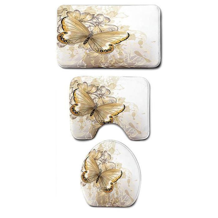 Bathroom Floor Mat Bathroom Mat Toilet Three-Piece Set