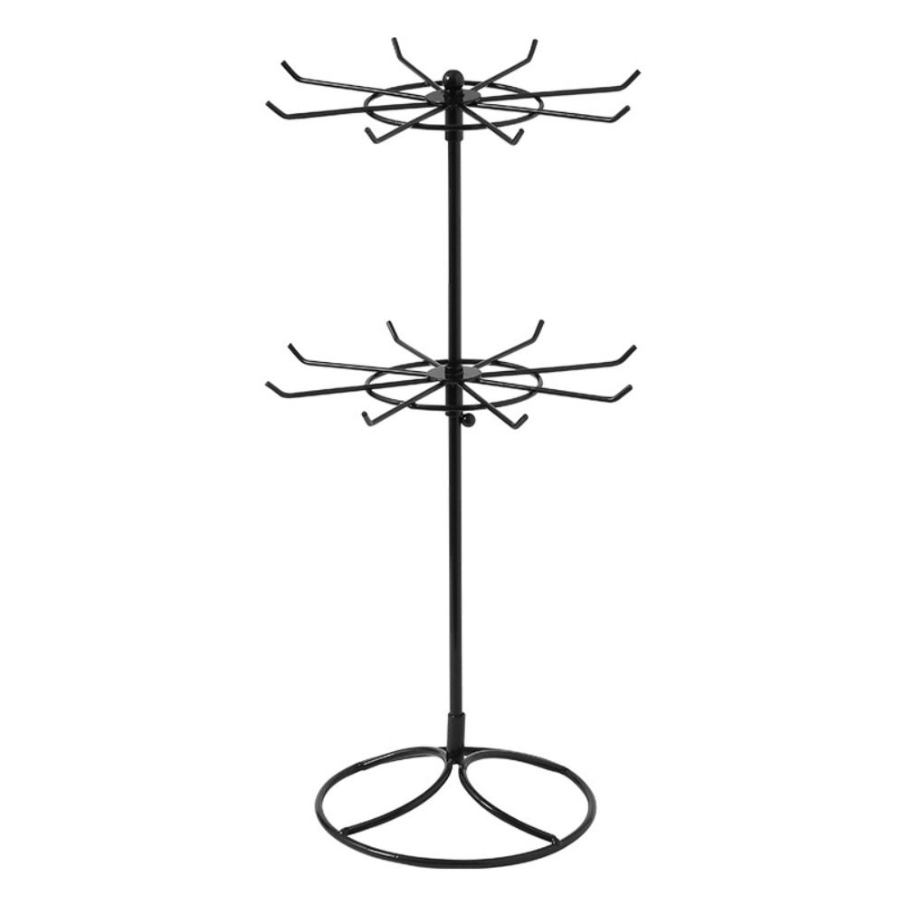 Metal Jewelry Display Stand 2 Tier Keychain Shelf New Necklace Organizer Hair Band Storage