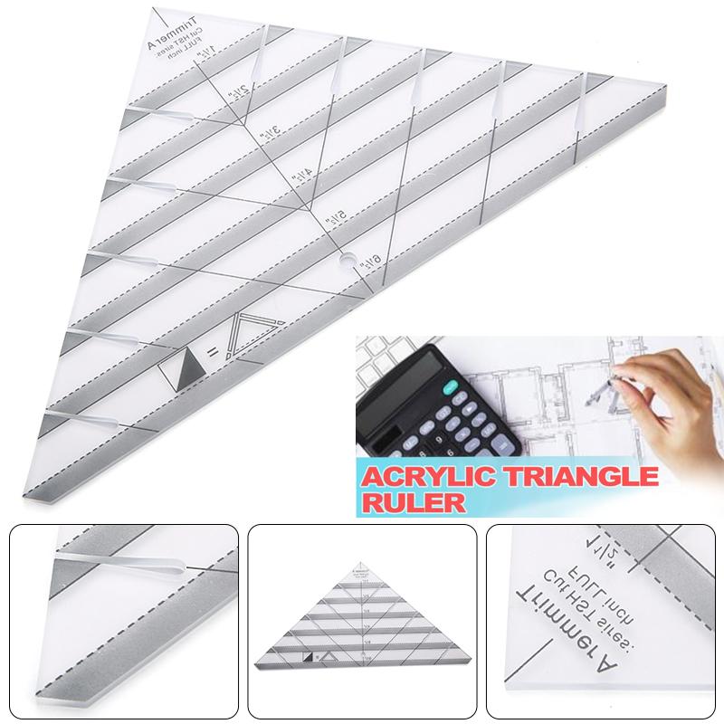 Акриловая треугольная линейка для квилтинга, шаблоны, швейная линейка для резки лоскутной ткани
